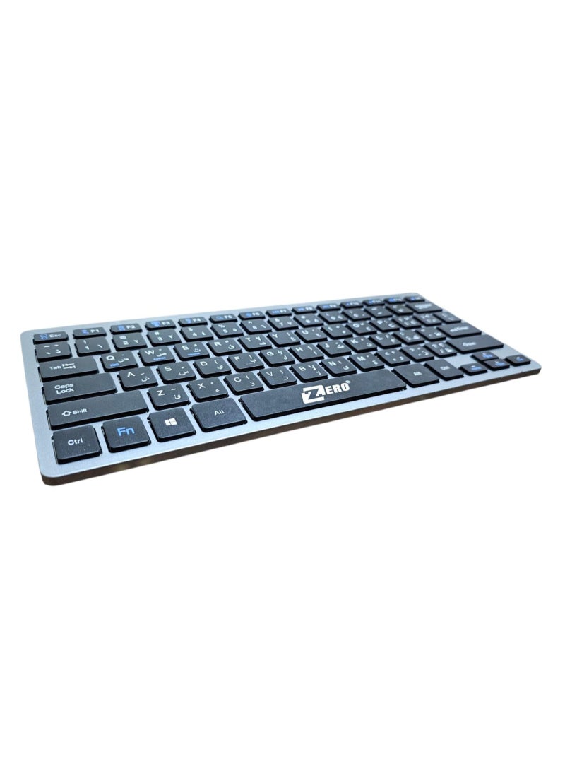Zero Ultra-Slim Mini Bluetooth Metal Keyboard, Battery Operated (2 Batteries), Elegant and Lightweight for PC, Tablet, and Mobile - Image 4